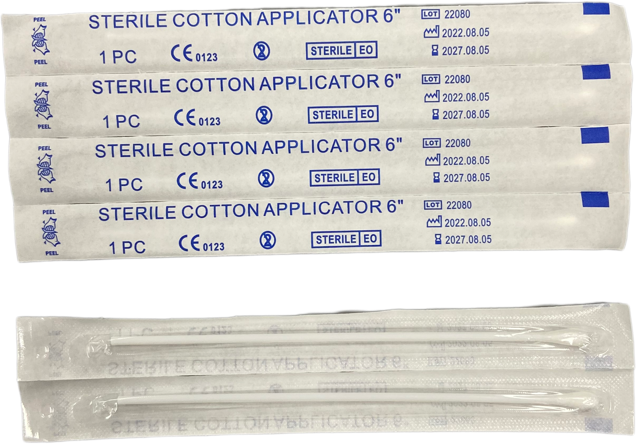 Applicateur à pointe de coton stérile