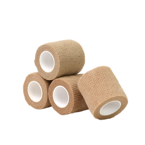 Bandage cohésif adhérent doux de couleur de peau de 4 pouces
